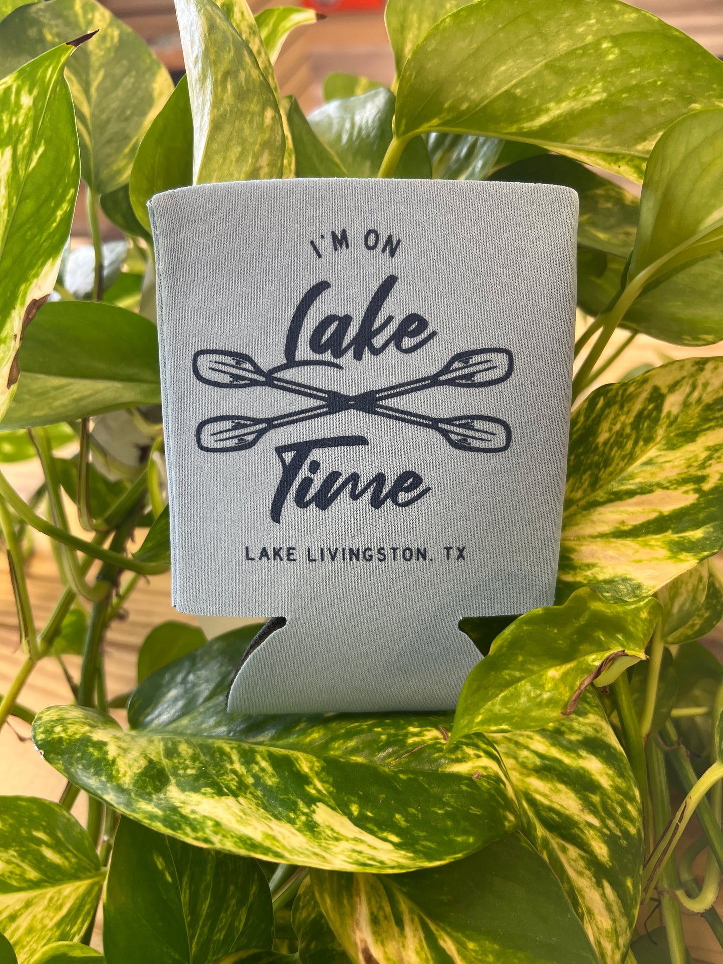 I'm On Lake Time Lake Livingston, TX Coozie