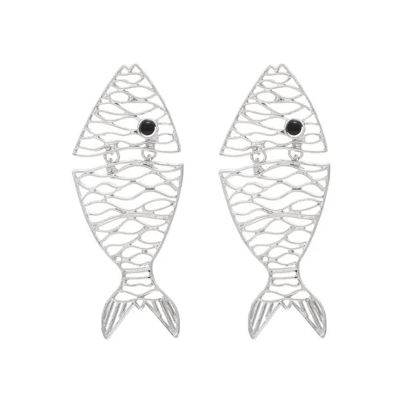 Wavy Fish Earrings
