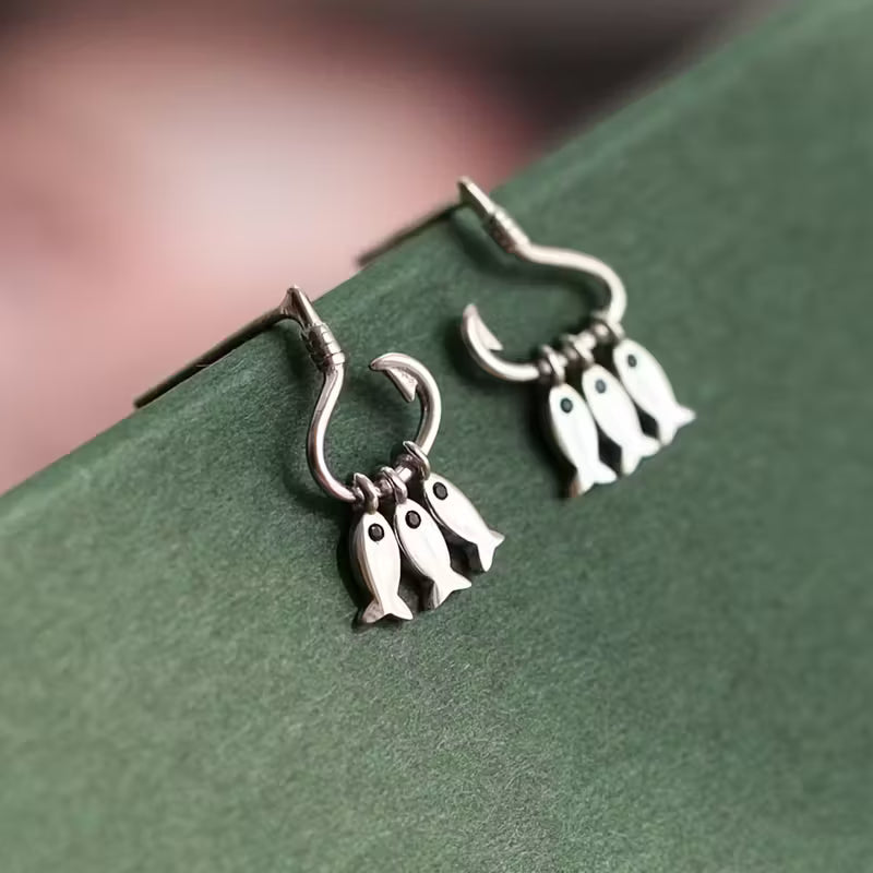Fish On a Hook Earrings