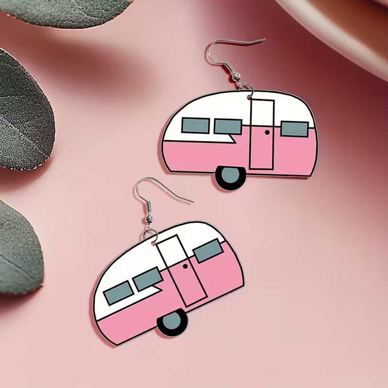 Pink Camper Earrings