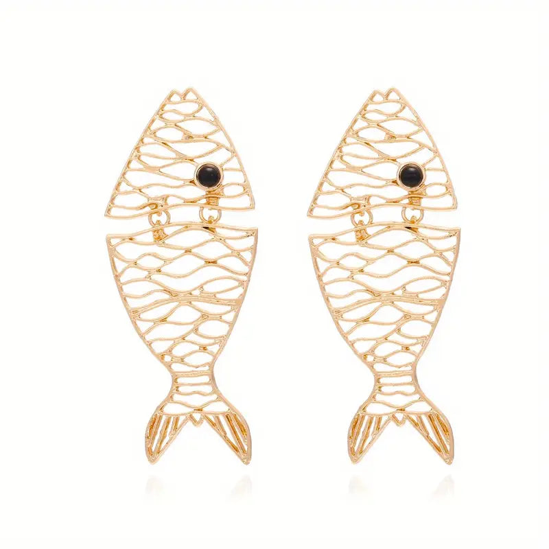Wavy Fish Earrings
