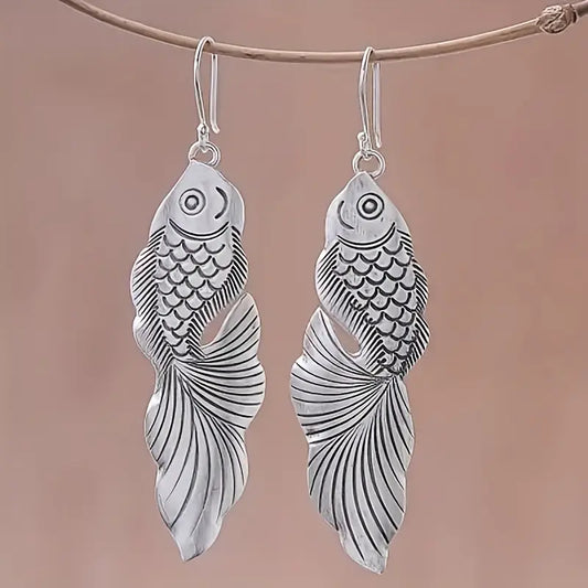 Silver Goldfish Earrings