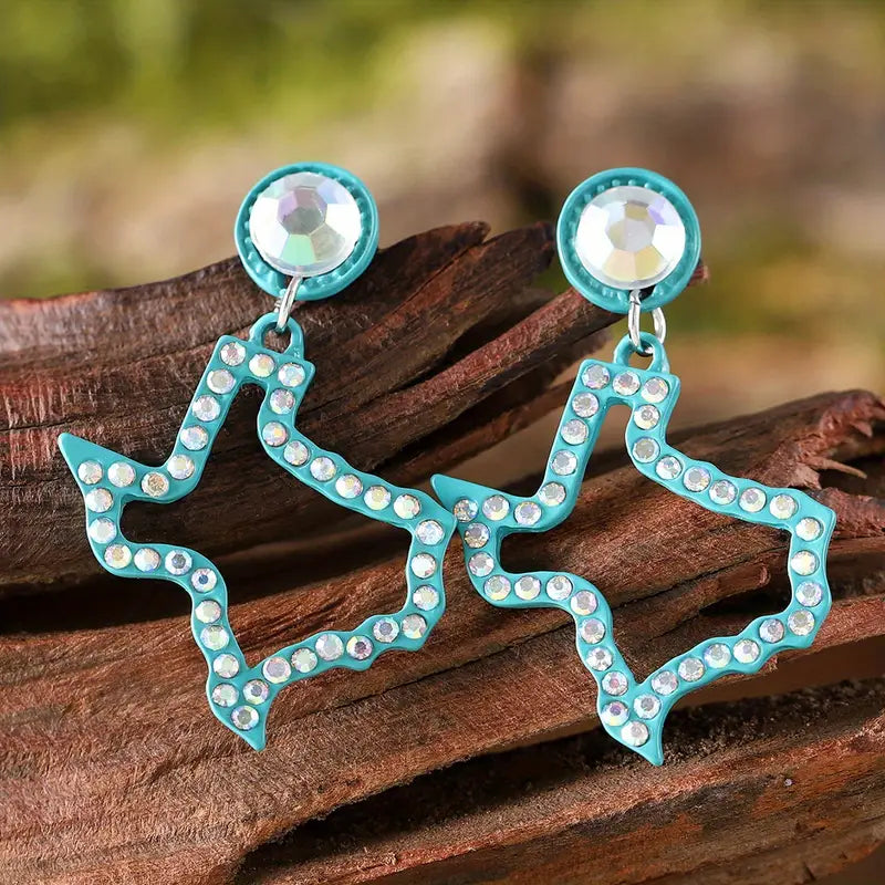 Texas Rhinestone Earrings