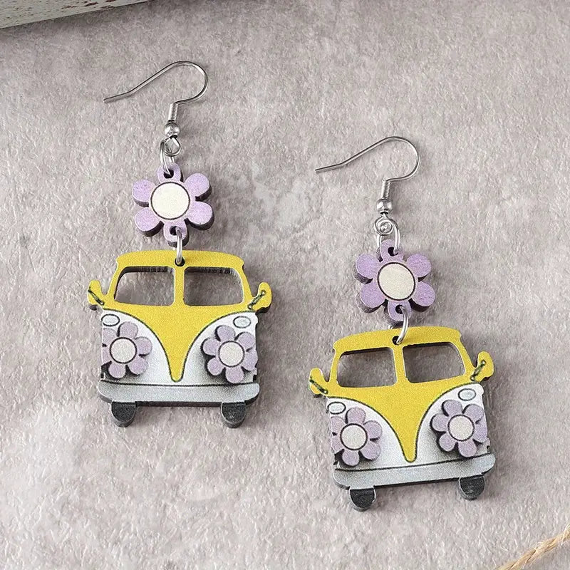 Vintage VW Bus Earrings