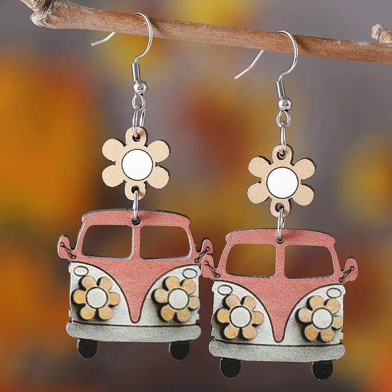 Vintage VW Bus Earrings