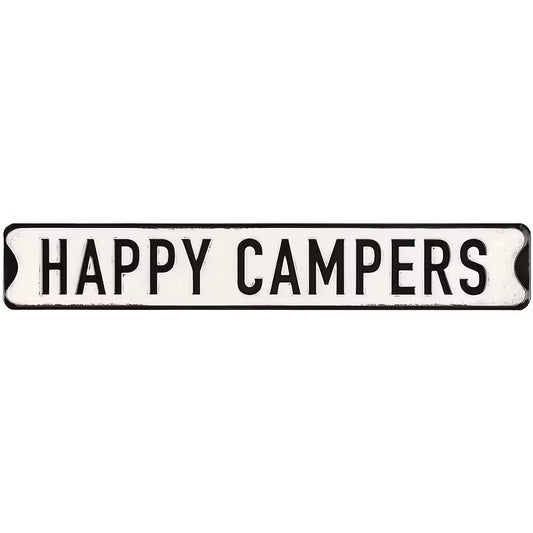 Happy Campers Metal Wall Sign