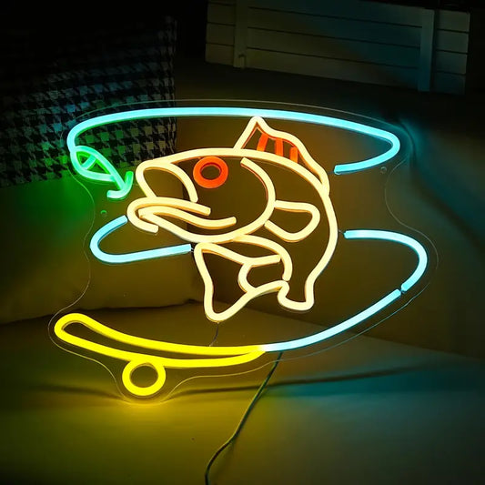 Fish Biting Lure/Reel Neon Sign