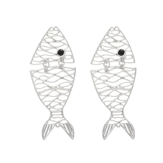 Wavy Fish Earrings