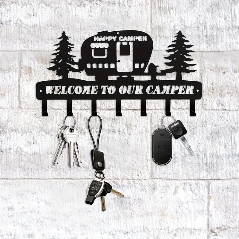 Welcome to Our Camper Metal Key Holder