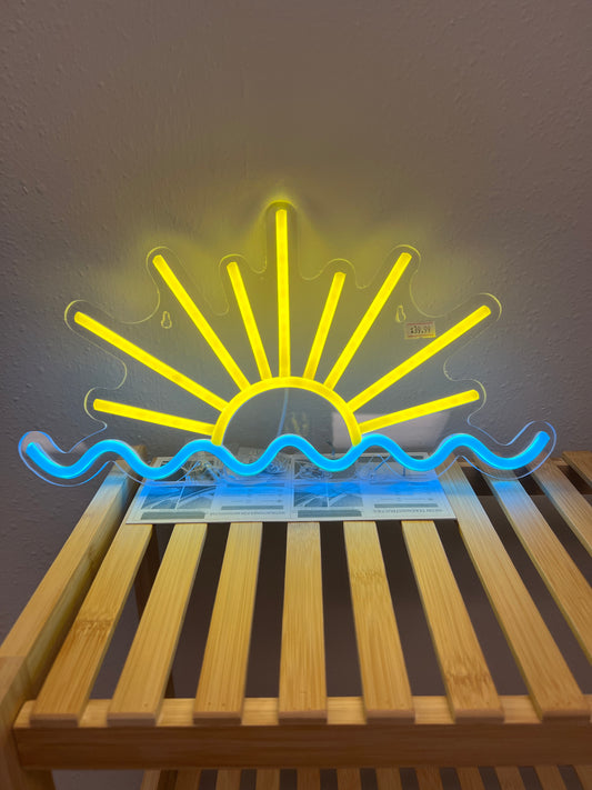 Sunshine + Waves Neon Sign