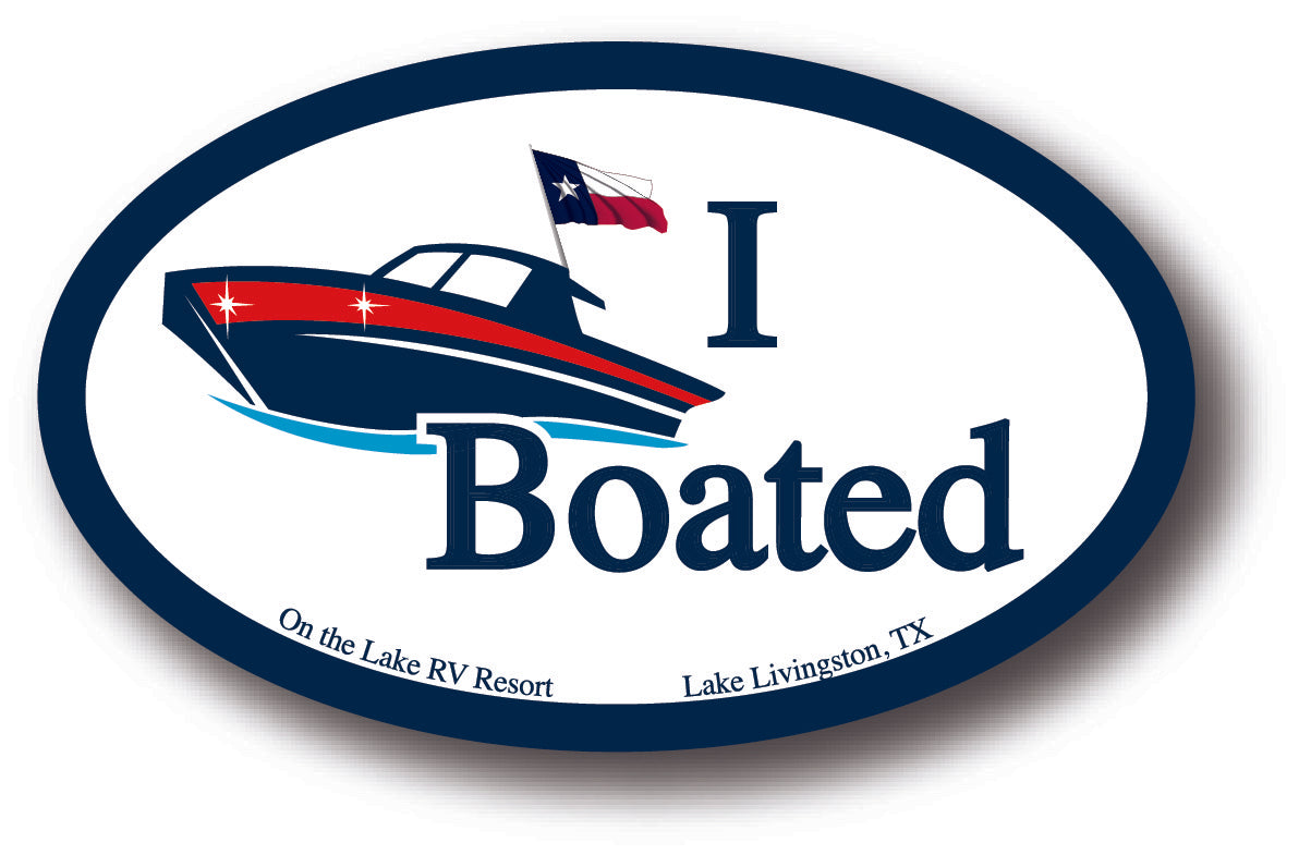 I Boated On the Lake RV Sticker