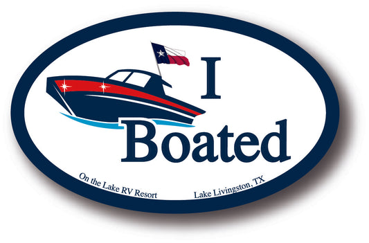 I Boated On the Lake RV Sticker