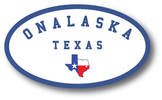 Onalaska, Texas Oval Sticker