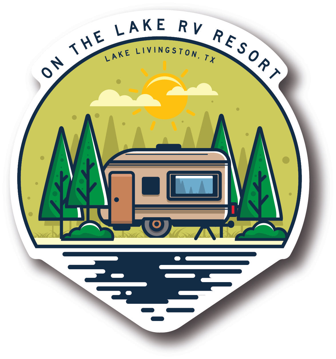 RV On the Lake Lake Livingston, TX Sticker