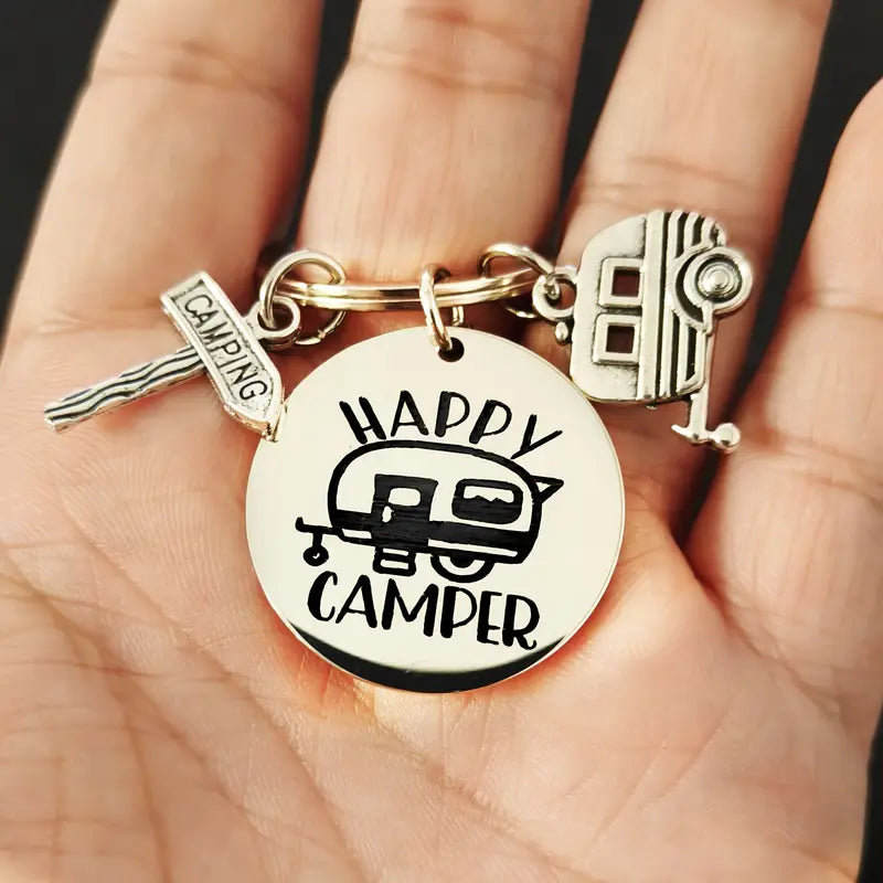 Happy Camper Keychain